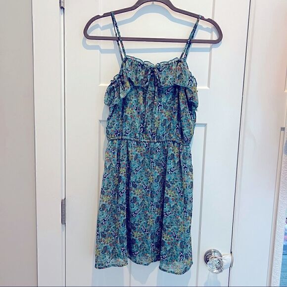 Mossimo Blue Paisley Sleeveless Mini Dress Women’s Size Medium (M) - Picture 2 of 8